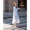 Demanana Soft Air Layer Color-Block Splice Loose Dress
