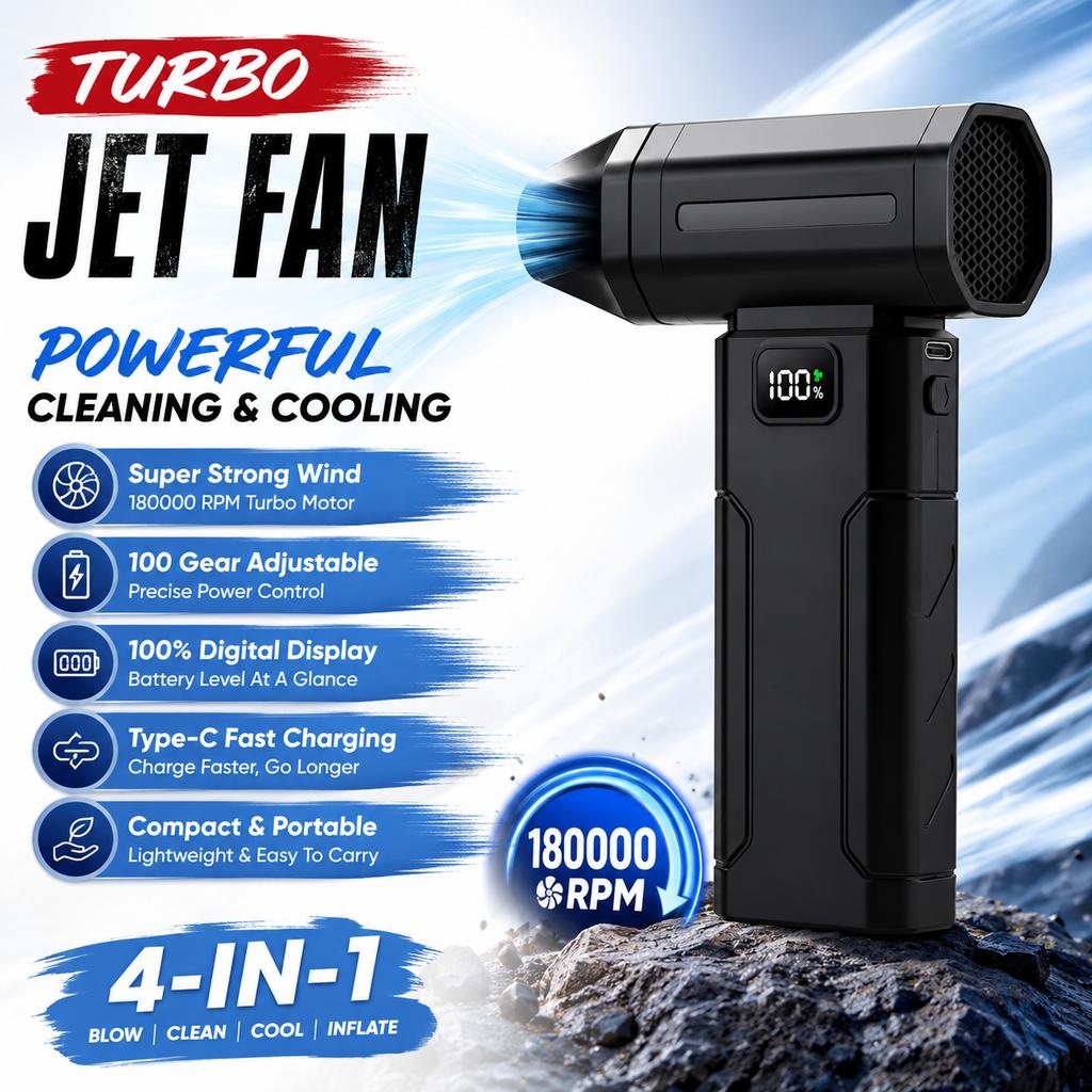 Powerful Dust Blower 130000RPM Brushless Motor Outdoor Air Duster Blower Type-C Rechargeable Air Blower Cleaning PC Turbo Fans