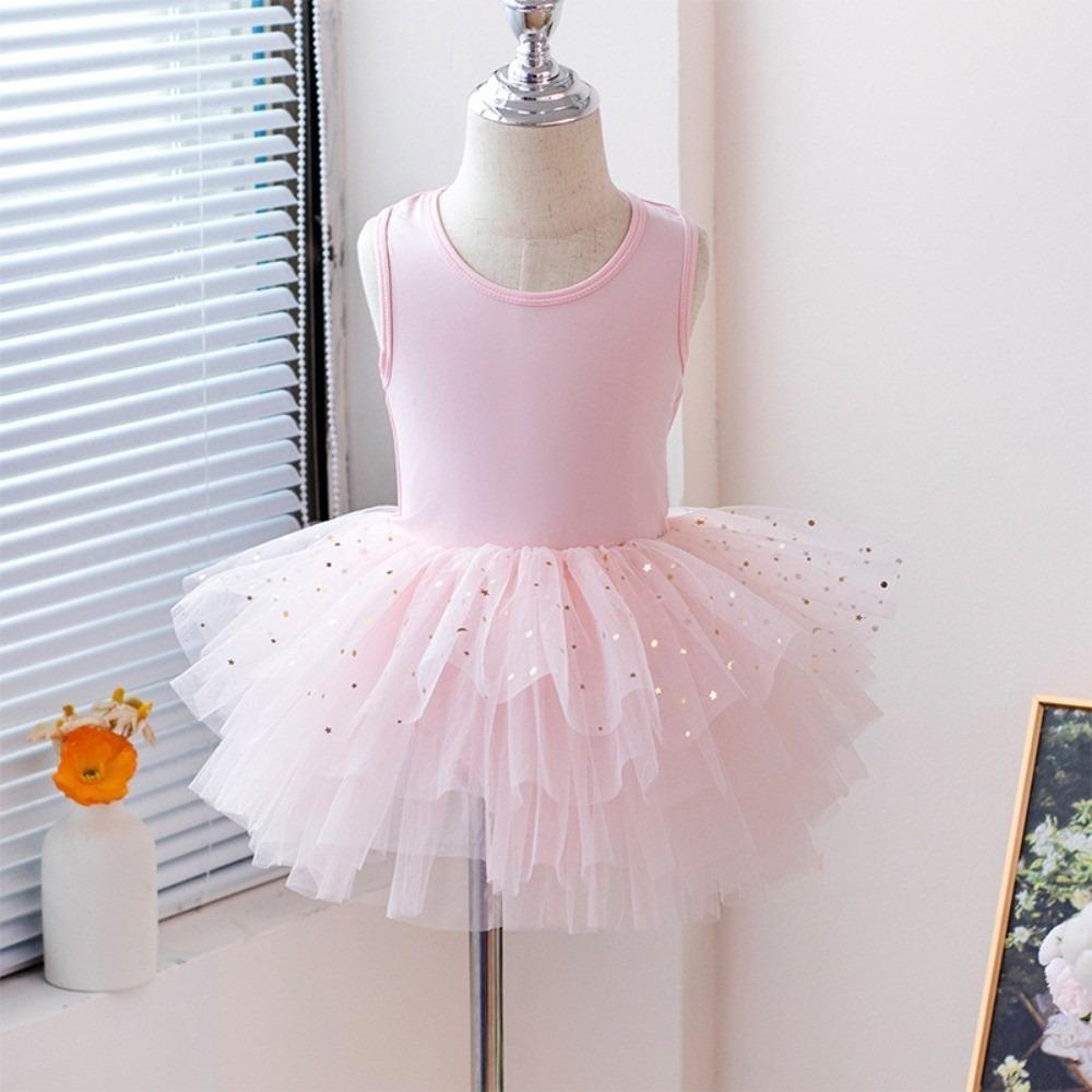 Short Sleeve Ballet TuTu Dress Cross Strap Ballet Performance Costume Gymnastic