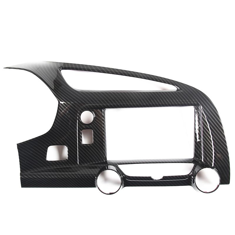 ABS Carbon Fiber/Red For Chevrolet Corvette C7 2014-2019 Car Central Control Air Vent Frame Decorative Sticker Car Accessories