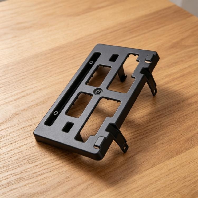 Front Plate Installation Bracket KB3Z17A385A, Black Plastic License Plate Mount for Direct Replacement and Part Reference Review Service
