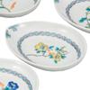 Kutani Ware Size Plate Set with Different Flower and Flower Pictures "Iwataya" 4.8 K8-58