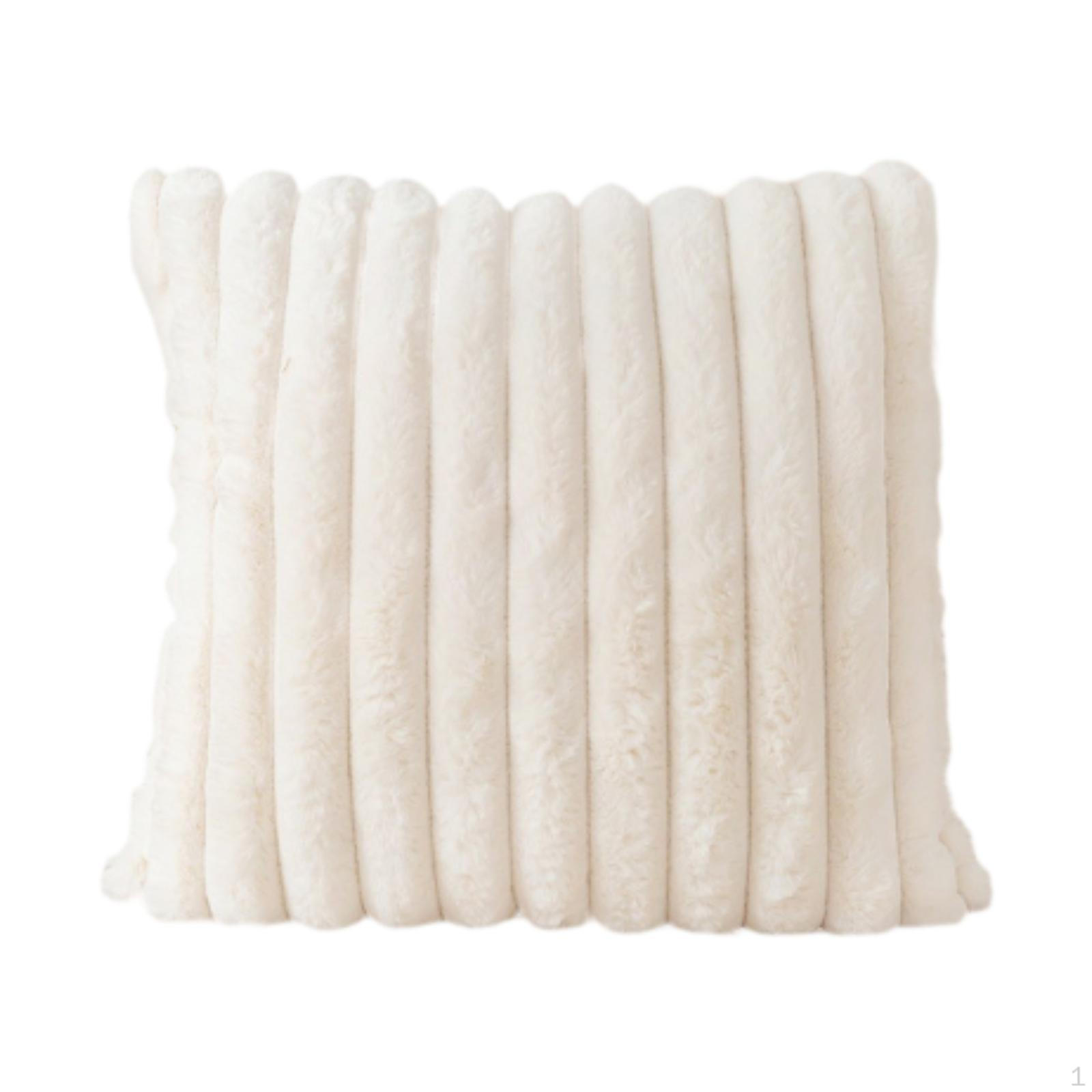 Искусственный мех плюшевая квадратная подушка чехол декоративная наволочка плед для дивана кресла отеля бежевый