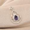 Iolite Gemstone 925 Sterling Silver Statement Designer Pendant 1.40" For Wedding PP-19-6