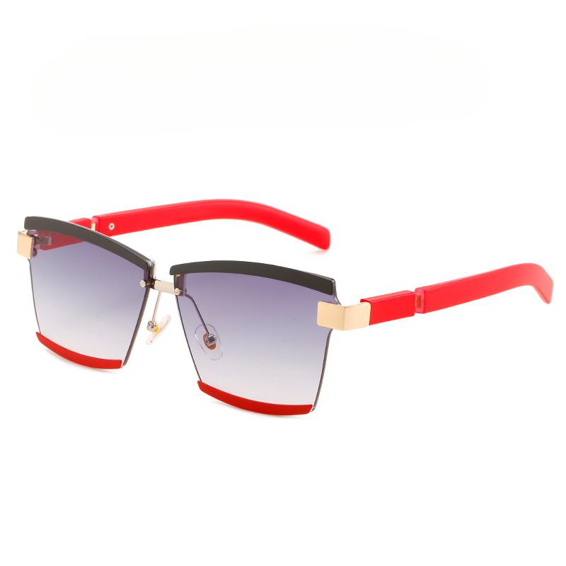 Rimless Sunglasses Square Women Inspired Multi Tinted Fashion Shades Vintage Glasses