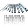10pcs 6-22mm Metric Tubular Box Wrench Set Tube Bar Hollow Socket Wrench Automotive Plumb Repair Spanner Hand Tools