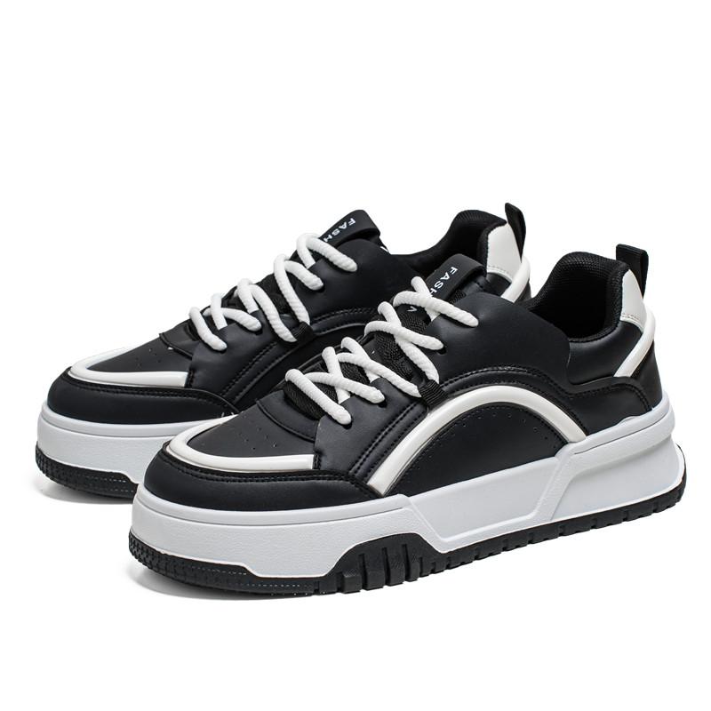 

Men s Sports Shoes Outdoor Flat-Soled Sneakers Fashionable Athletic Footwear Thick-Soled Sports Shoes Comfortable and Durable 44 чёрный