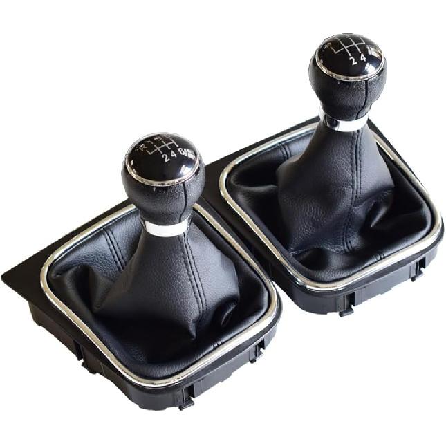 5/6 Speed Car Gear Shift Knob Boot Gearstick Gaiter Kit Manual/Auto Gear Shifter Boot Cover Replacement for V-W Golf 6 VI MK6 Jetta 5 Golf 5 V MK5 (5