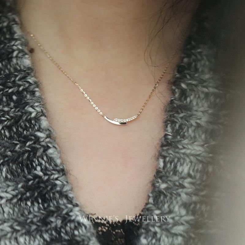 

Hot-selling S925 sterling silver-plated 14k gold necklace, simple temperament versatile and exquisite niche collarbone necklace 45cm (adjustable) золотой