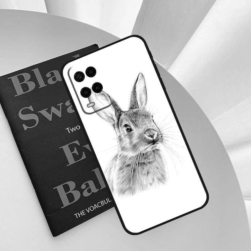 Cartoon Rabbit Bunny Case For Oppo A52 A72 A76 A96 A54 A74 A94 A54S A57S A58 A78 A98 A57 A77 A15 A16 A17 Cover