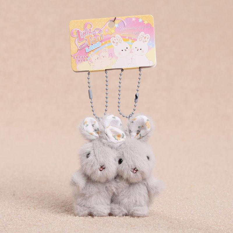 Set di portachiavi in peluche di animali con attacco magnetico per bambine e adolescenti