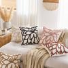Boho Chenille Pokrowiec na Poduszkę Luksusowy Pikowany Pokrowiec na Poduszkę z Wzorem Kwiatowym Poszewka na Poduszkę w Stylu Wiejskim do Wystroju Domu Kanapy Salonu Łóżka