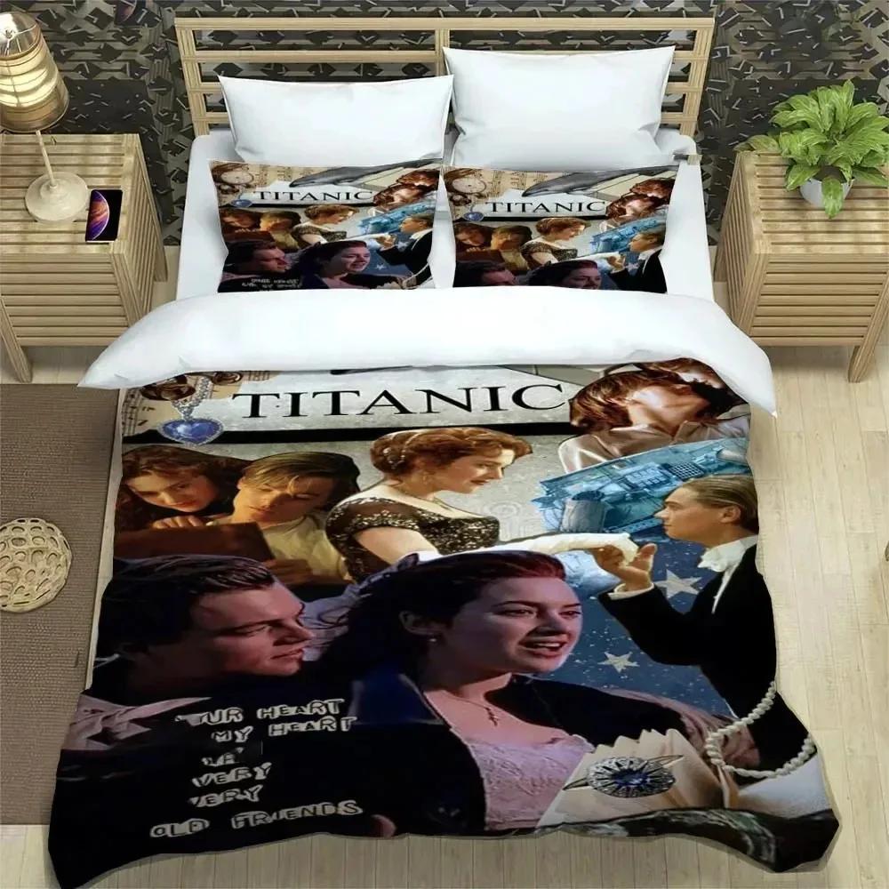 Movie Titanic Leonardo DiCaprio Bedding Set Duvet Cover Bed Set Quilt Cover Pillowcase Comforter king Queen Size Boys Adult