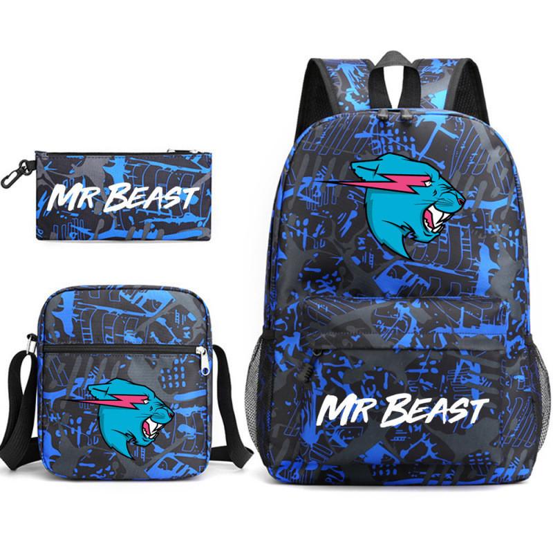 Canvas Backpack Set For Students With Laptop Compartment And Breathable Design For Daily Use