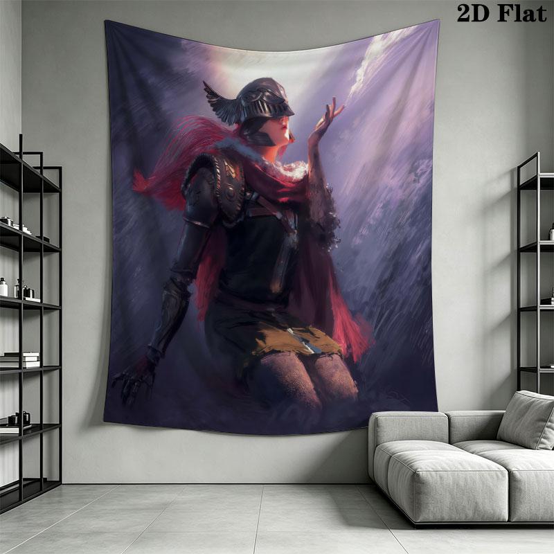 Malenia Flow Wall Hanging Printed Fabric Blanket Decorative Tapestries for Bedroom Living Room Home Decor