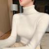 Women's High Neck Cashmere Ribbed Sweater - Slimming, Versatile Knitwear for Autumn and Winter