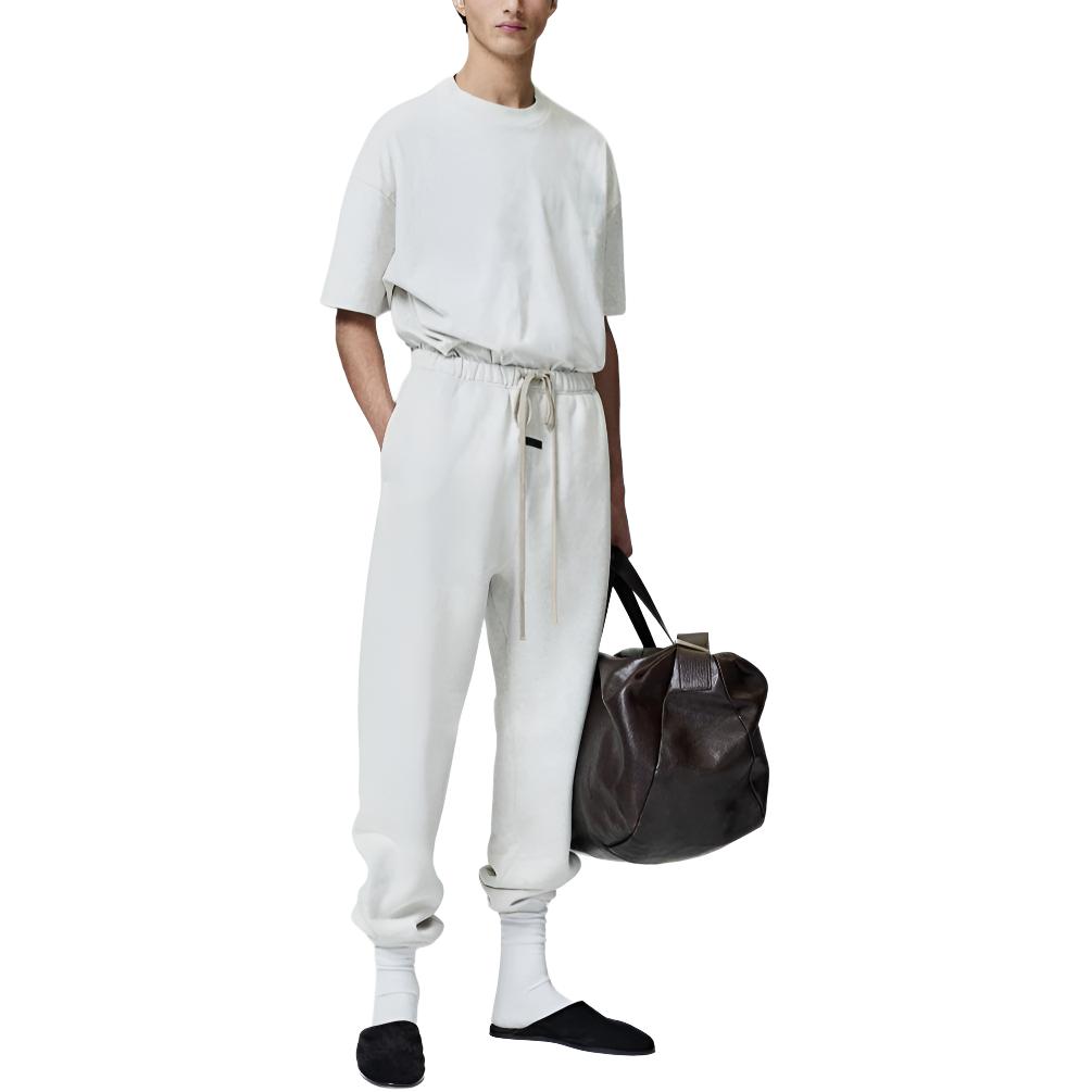 Fear of God Essentials Klassische Jogginghose Haferflocken Melange Herren Unterteile Weiß 130HO258402F