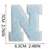 Parche Bordado de Chenilla Azul Claro Roaring Sky 7cm para Bolsos y Decoración