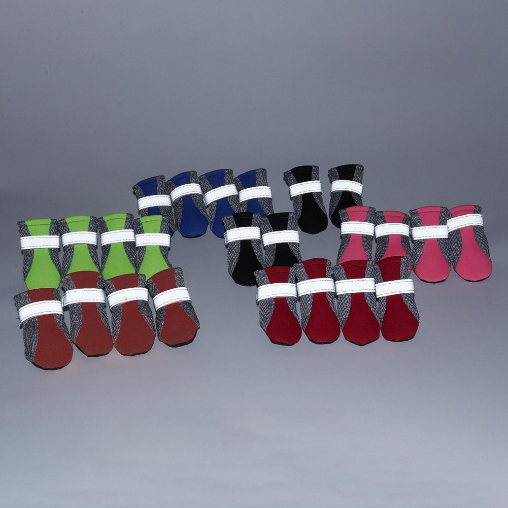 Hundeschuhe für kleine Hunde Reflektierende Hundestiefel Pfotenschutz Weiche Sohle Outdoor Walking Hundestiefel Anti-Rutsch Atmungsaktive Haustierschuhe