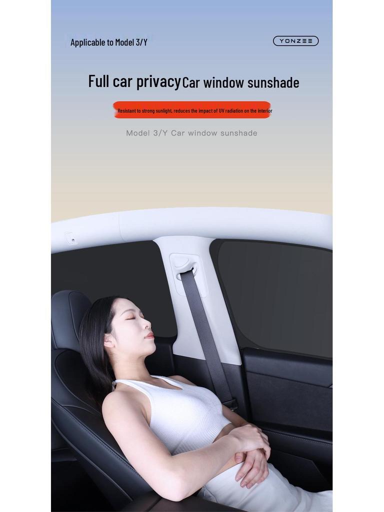 Tesla Model 3/Y Sunshade: Front Windshield Privacy, Heat Insulation, and Sun Protection