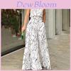 Summer Womens Print Jumpsuit With Terylene Fabric And Halter Neck For Casual Wear