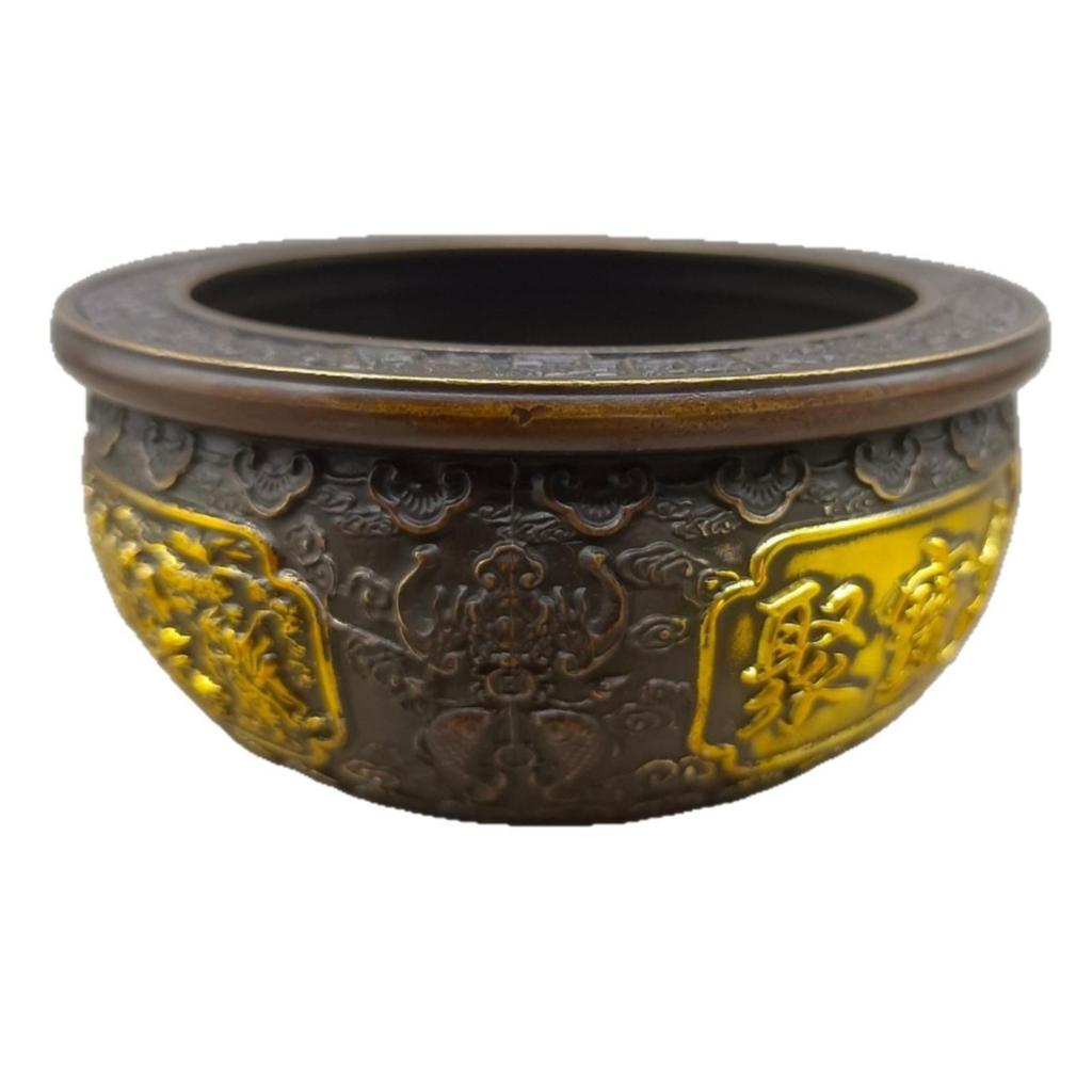Incense Burner Brass Holder AntiqueStyle Censer for Collectors, Home Decor, Meditation, Tea