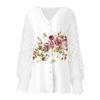 Women's Shirt Blouse Outerwear Print Long Sleeve Casual Holiday Basic Button Tops Cardigan