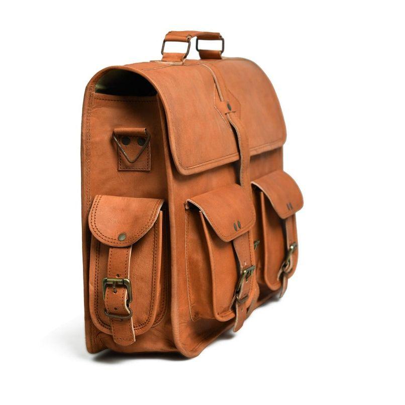 

Персонализированная кожаная сумка-мессенджер, портфель для ноутбука, кожаная сумка для ноутбука, сумка для ноутбука MacBook Офисная сумка для мужчин Сумка для ноутбука Мужская большая сумка 18 x 13 x 5 in коричневый