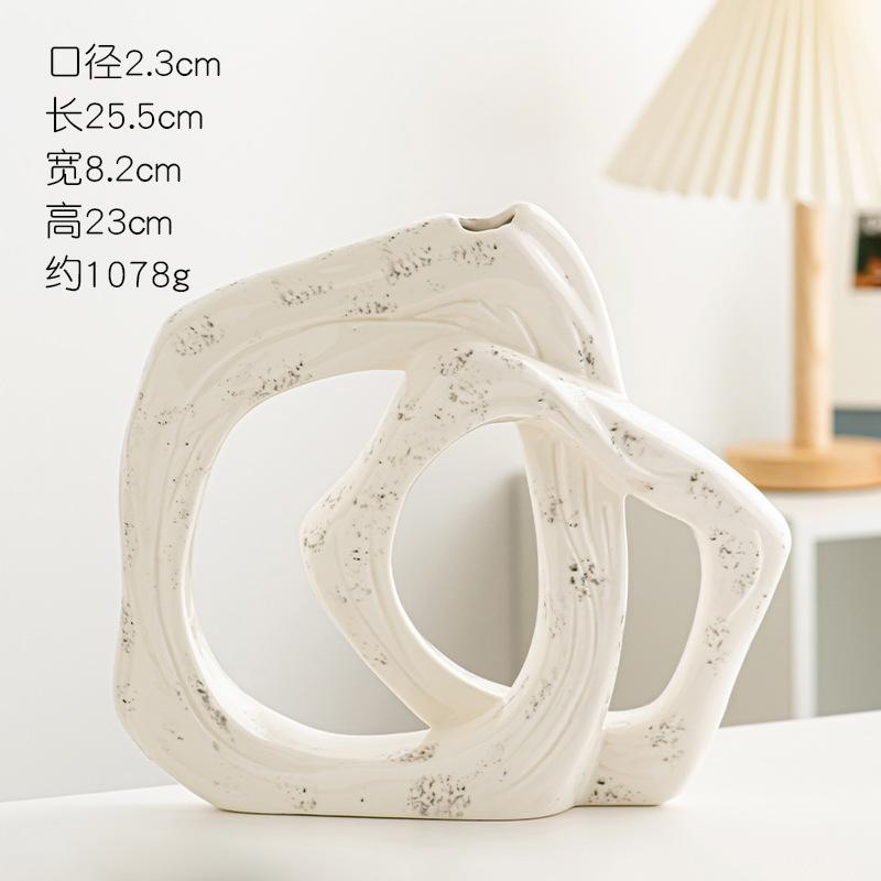 

Современная креативная ваза особой формы, керамическая ваза для гостиной, входная часть, винный шкаф, украшение для дома, креативные скандинавские декоративные элементы