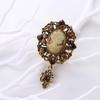 Crystal Antique Flower Princess Vintage Pin Brooch Victorian Stone Women Pendant Cameo Brooch