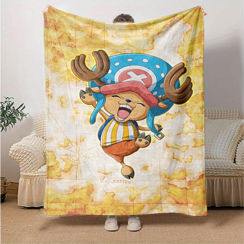 1pc One Piece Adventure Soft Throw Blanket Flannel All Season Light Weight Living Room/Bedroom Warm Blanket. M7270126