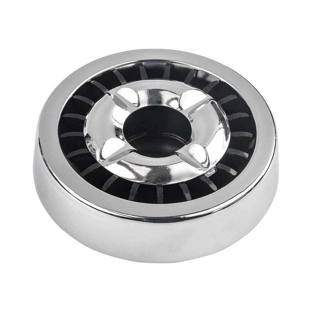 Rotating Stainless Steel Ashtray with Cigarette Extinguisher for Home or Office