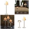 Votive Candle Holder Glass Clear Tealight Candle Stand Elegant Long Stem Candlestick Table Centerpiece Wedding Decors