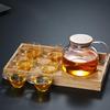 Lilang 1L Glass Tea Pot Set with 4 Cups and Tray
