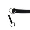 Adjustable Women Belt Heart Buckles Alloys D Rings Embellishment Stylish Accessory For Work Or Weekends Outfits