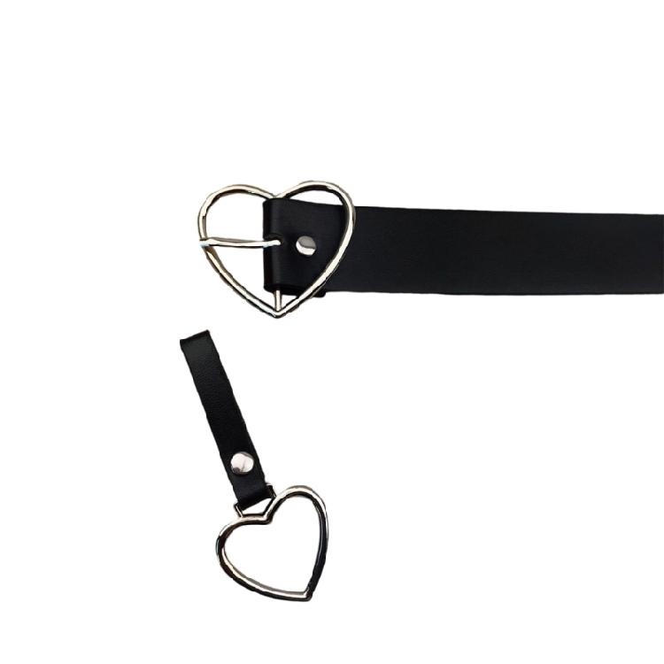 Adjustable Women Belt Heart Buckles Alloys D Rings Embellishment Stylish Accessory For Work Or Weekends Outfits