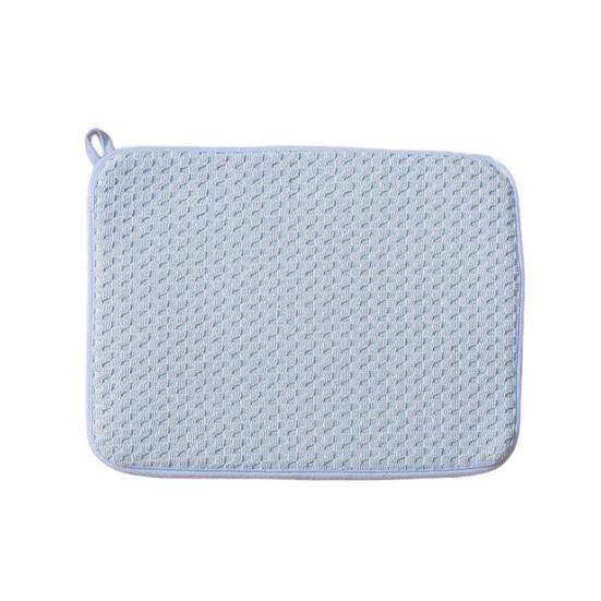 Dish Drying Mat Strong Microfiber Water Absorption Hanging Quick Dry Hole Countertop Sink Draining