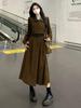 2026 Early Spring French Retro Slimming Waist Long-Sleeved Two-Piece Dress