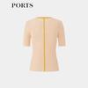 PORTS Women's Knitted Short Sleeve Pullover