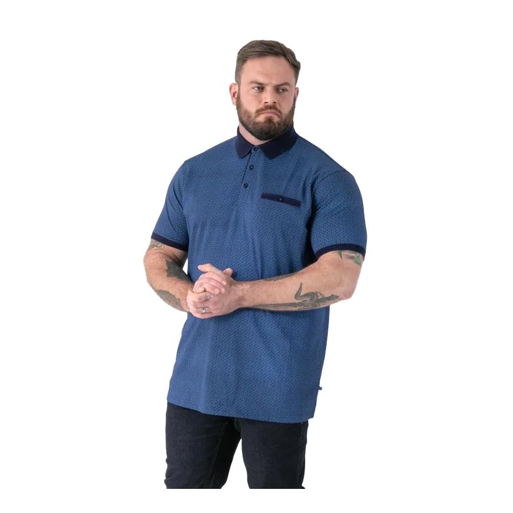 Duke Mens Murray D555 All-Over Print Jacquard Polo Shirt