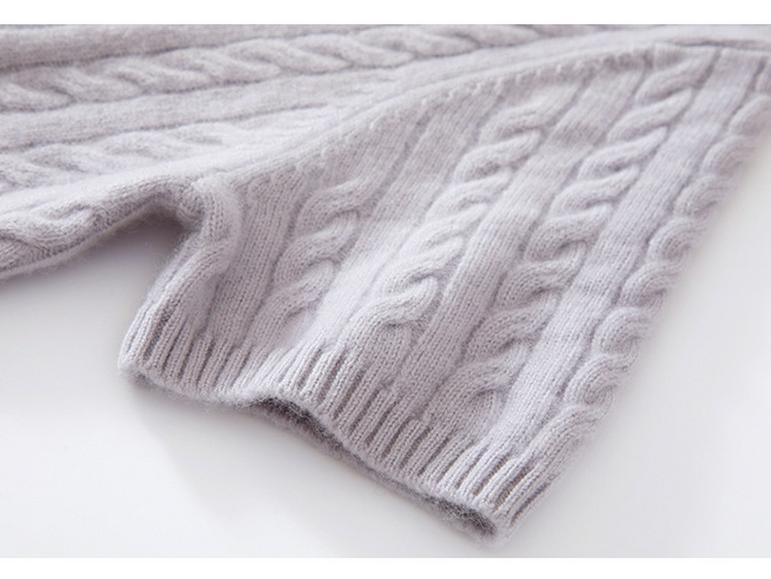 Women's Color Block Cashmere Short-Sleeve Round Neck Knit Pullover