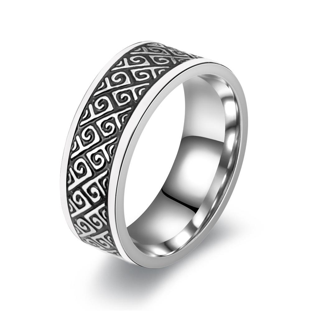 Men's Rotating Cross Titanium Steel Ring - European & American Style Stainless Steel Jewelry