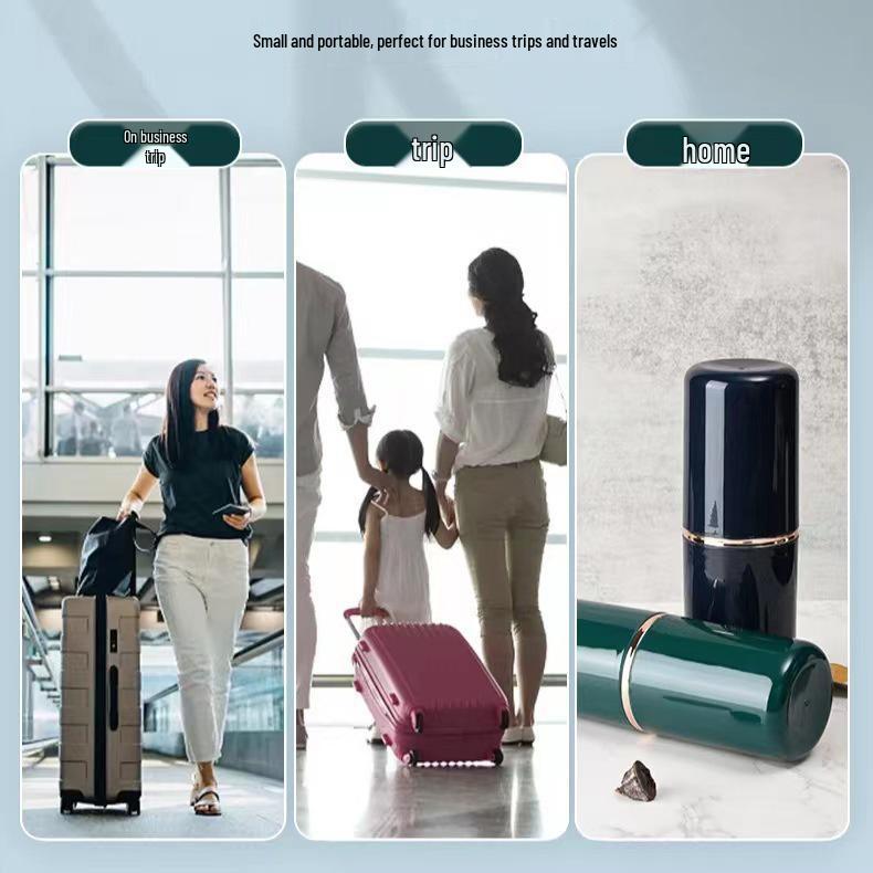 Portable Toothbrush & Toothpaste Storage Set - Travel Tooth Mug with Holder