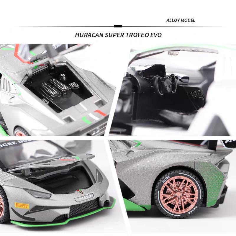 Lamborghini Huracan EVO Supercar Simulation Diecast & Toy Vehicles Sounds & Light Pull Back Car 1:32 Alloy Collection Model