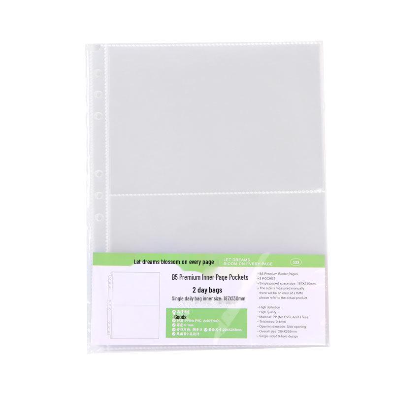 B5 Card Album with PP Transparent Inner Pages: Loose-Leaf with 1, 2, or 4 Pockets, 9-Hole Refill for Idol Card Storage