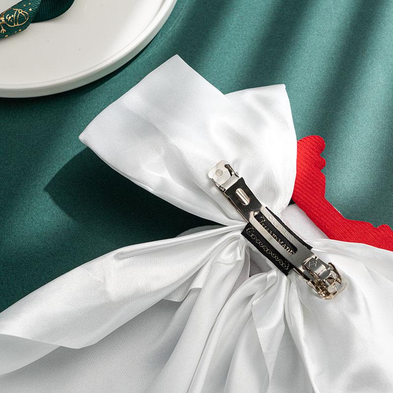 Christmas Big Bow Hair Clip Red Clip Headband Hair Rope Women's Hair Clip Back of Head Black Hair Accessory