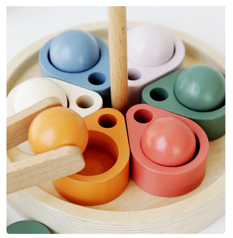 Children Parish Montessori Sensory Wooden Toys Sorting Ball Cup Coins Fine Motor Training Matching Games Early Educational Toys