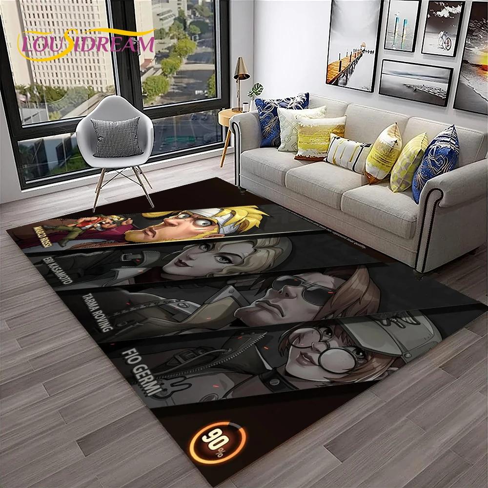 Cartoon Metal Slug Gamer Retro Game Carpet Rug for Home Living Room Bedroom Sofa Doormat Decor,kids Area Rug Non-slip Floor Mat