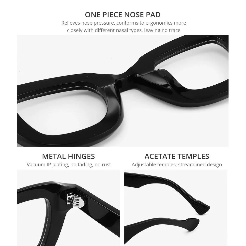 Handmade Acetate Glasses Frame Men Retro Fake Eyeglasses Frame Women Luxury Brand Eyewear Vintage Prescription Glasses Frames