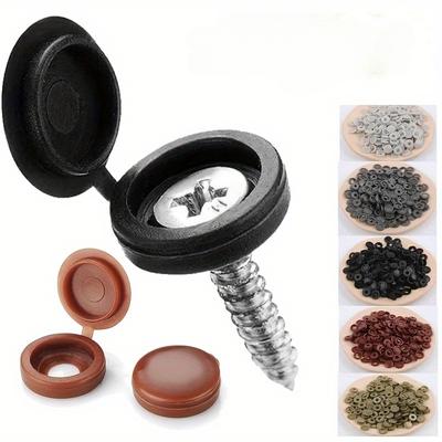 100pcs Conjoined Screw Cap Decorative Cover Cross Screw Cover Plastic Protective Cover Home Goods
